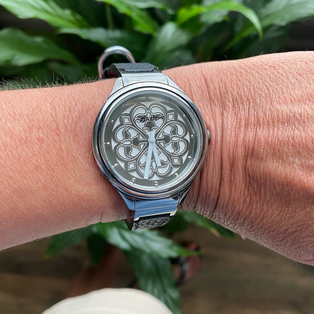 Brighton Silver and Black Artistic Watch